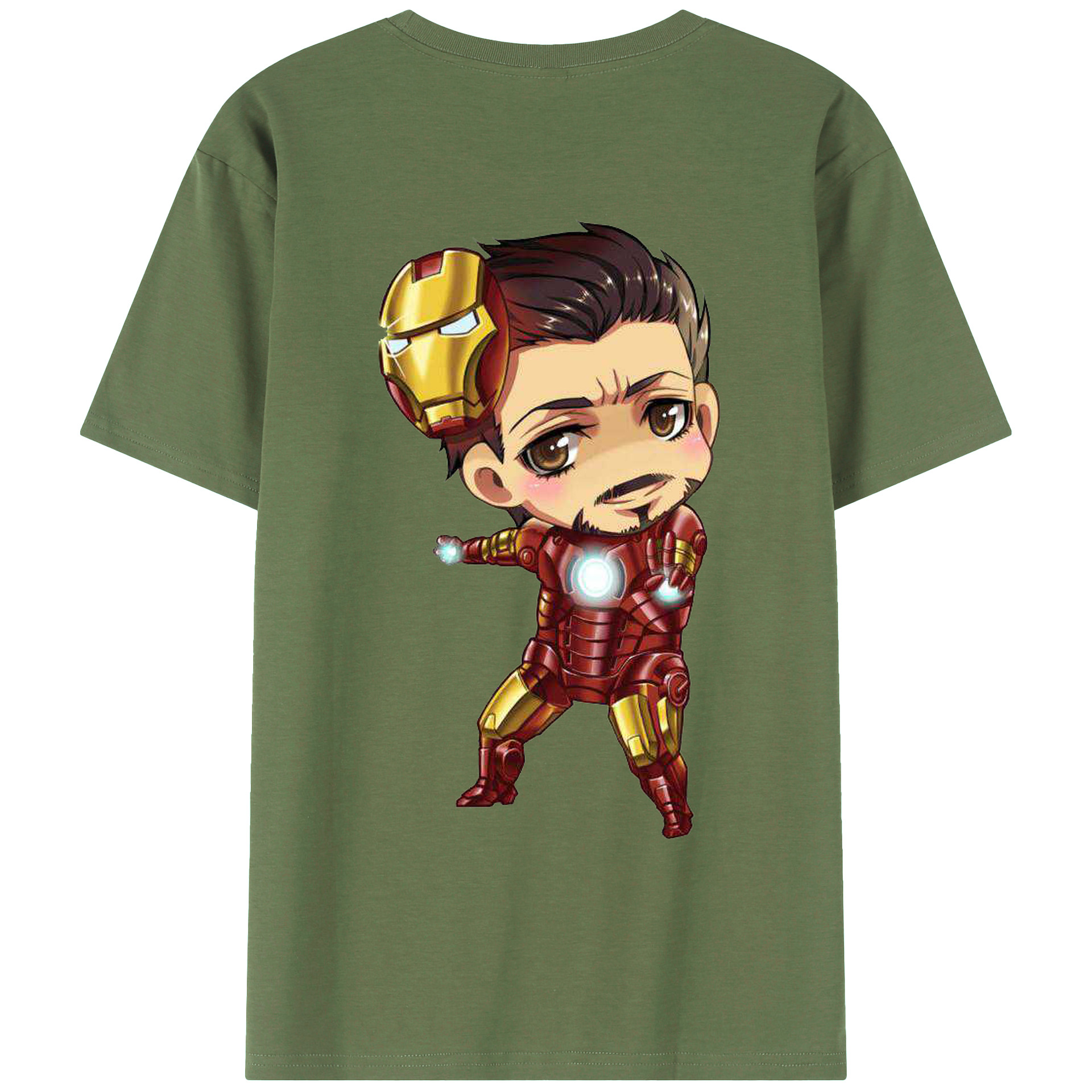 （画像用） アベンジャーズ The Avengers 綿100％ メンズ半袖Tシャツ（バックプリント） 通気性